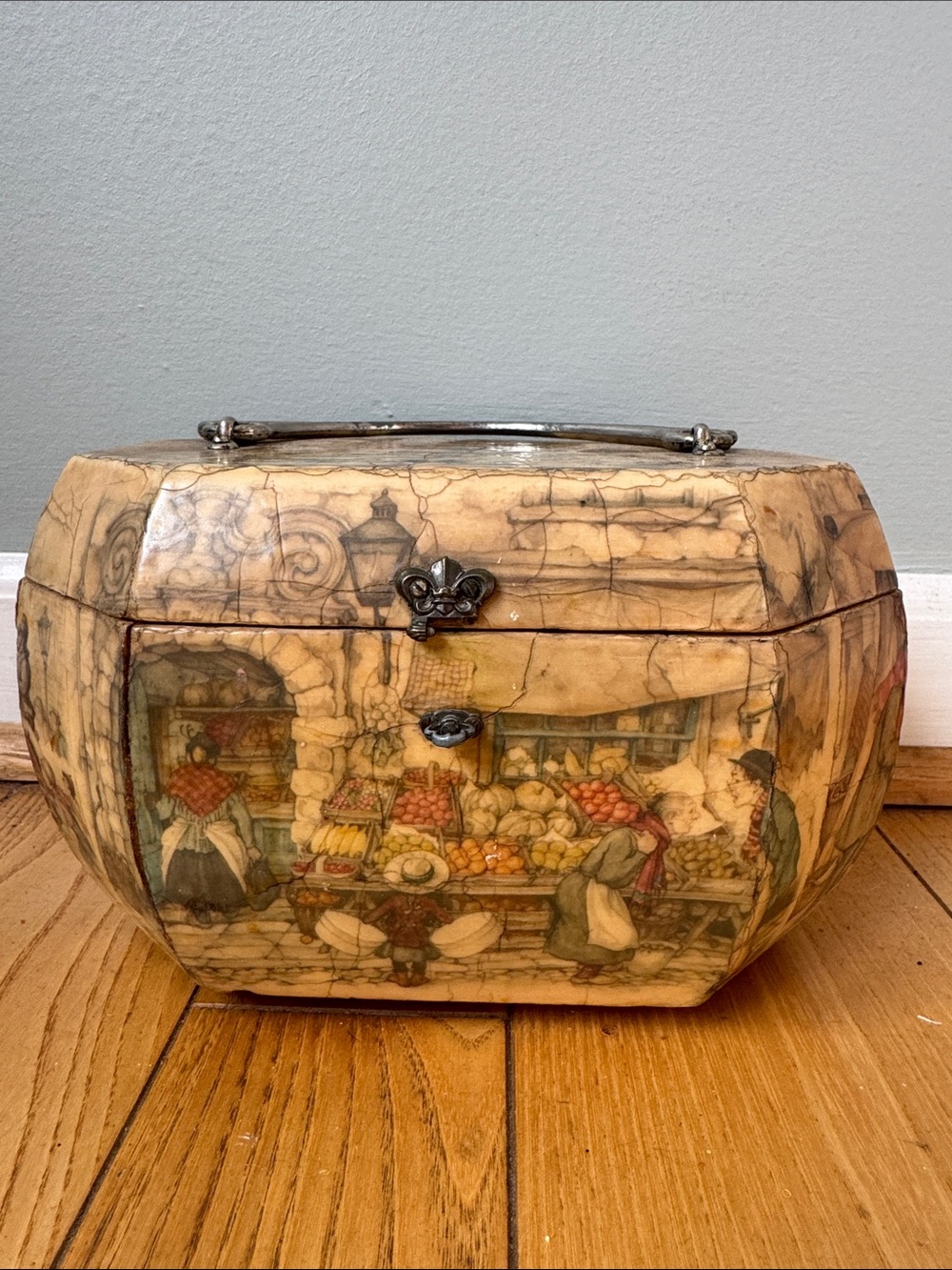 Anton Peick 1970’s Vintage circus Decorative Wood Box flawed - Picture 1 of 13